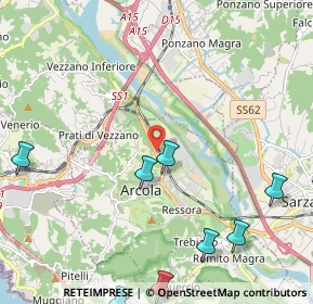 Mappa SS 1 Via Aurelia, 19021 Arcola SP, Italia (3.63143)