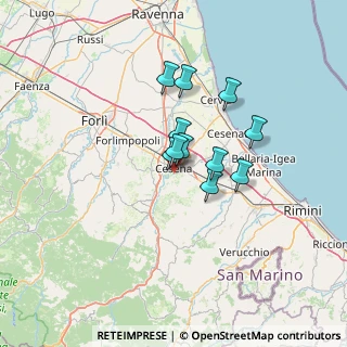 Mappa Via Ponte Abbadesse, 47521 Cesena FC, Italia (9.14182)