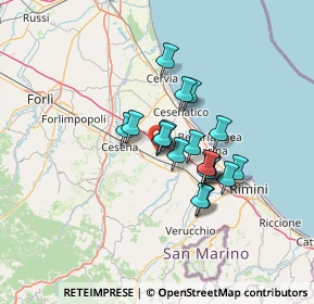 Mappa Via Capannaguzzo, 47035 Gambettola FC, Italia (9.66105)