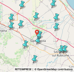 Mappa Via Capannaguzzo, 47035 Gambettola FC, Italia (4.81357)