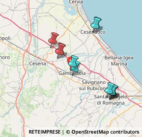 Mappa Via Capannaguzzo, 47035 Gambettola FC, Italia (7.4925)