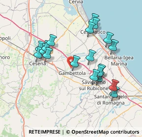 Mappa Via Capannaguzzo, 47035 Gambettola FC, Italia (7.37947)