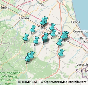 Mappa Viale della Pace, 47014 Meldola FC, Italia (10.3835)