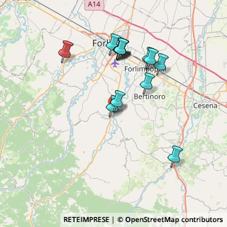 Mappa Via Piero Maroncelli, 47014 Meldola FC, Italia (7.50286)