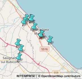 Mappa Via San Vincenzo Ferreri, 47814 Bellaria-Igea Marina RN, Italia (3.39455)