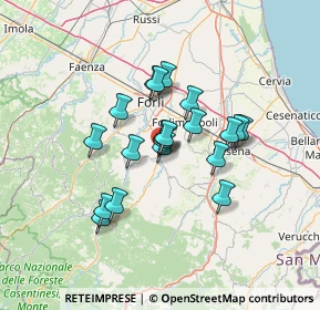 Mappa Via Giuseppe Mazzini, 47014 Meldola FC, Italia (10.3825)
