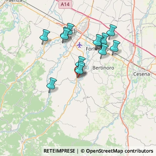 Mappa Via Giuseppe Mazzini, 47014 Meldola FC, Italia (6.88571)