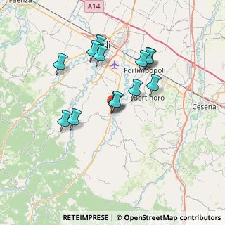 Mappa Via Giuseppe Mazzini, 47014 Meldola FC, Italia (6.57462)