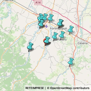 Mappa Via Giuseppe Mazzini, 47014 Meldola FC, Italia (6.68474)