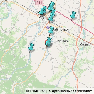 Mappa Via Giuseppe Mazzini, 47014 Meldola FC, Italia (9.14385)