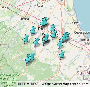 Mappa Via Vittorio Veneto, 47014 Meldola FC, Italia (10.443)
