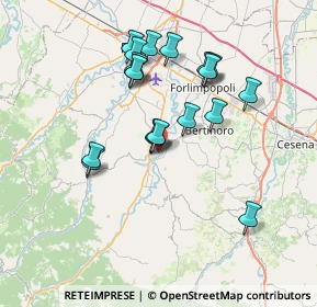 Mappa Via Vittorio Veneto, 47014 Meldola FC, Italia (6.72737)
