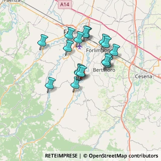 Mappa Via Vittorio Veneto, 47014 Meldola FC, Italia (6.09412)