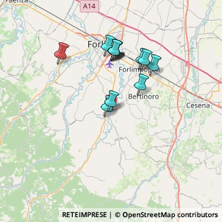 Mappa Via Vittorio Veneto, 47014 Meldola FC, Italia (6.88923)