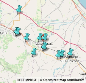 Mappa Via Cecchino Maestri, 47035 Gambettola FC, Italia (3.72385)