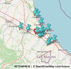 Mappa Via John Fitzgerald Kennedy, 47035 Gambettola FC, Italia (10.04286)