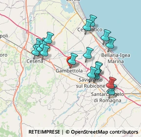 Mappa Via Romagna, 47035 Gambettola FC, Italia (7.18611)