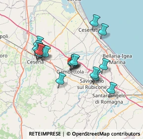 Mappa Via Romagna, 47035 Gambettola FC, Italia (6.221)