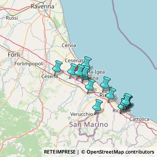 Mappa Via I Colombarazzo, 47039 Savignano sul Rubicone FC, Italia (14.25813)