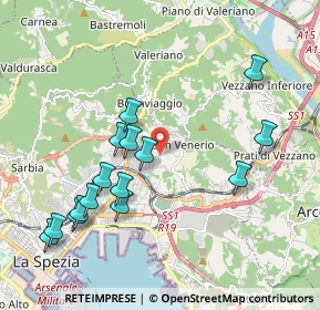 Mappa Salita del Castelvecchio, 19126 La Spezia SP, Italia (2.13467)