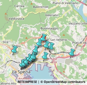 Mappa Via Bonamini Luigi, 19126 La Spezia SP, Italia (2.1615)