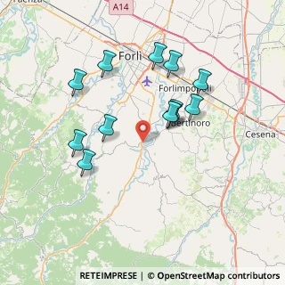 Mappa Piazza Orsini Felice., 47014 Meldola FC, Italia (7.06667)