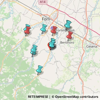 Mappa Via Camillo Benso Conte di Cavour, 47014 Meldola FC, Italia (5.76429)