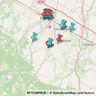 Mappa Via Camillo Benso Conte di Cavour, 47014 Meldola FC, Italia (8.7445)