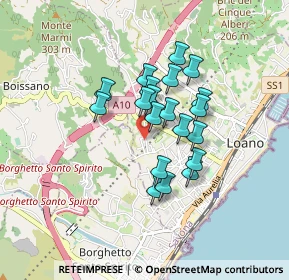 Mappa Via Fornaci, 17054 Loano SV, Italia (0.646)