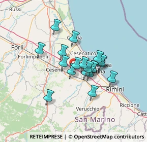 Mappa Via Fondi I°, 47035 Gambettola FC, Italia (9.62895)