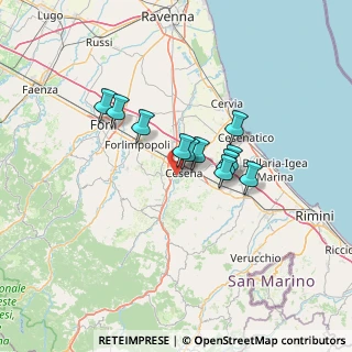 Mappa Via prima Ancona, 47023 Cesena FC, Italia (9.56455)