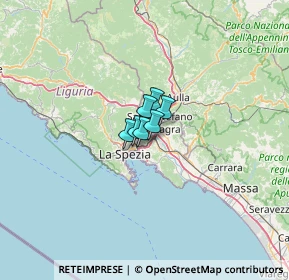 Mappa Via del Monte, 19135 La Spezia SP, Italia (37.59)