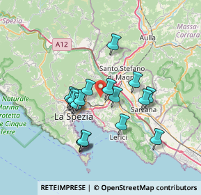 Mappa Via del Monte, 19135 La Spezia SP, Italia (6.04333)