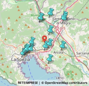 Mappa Via del Monte, 19135 La Spezia SP, Italia (3.50688)