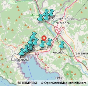 Mappa Via del Monte, 19135 La Spezia SP, Italia (3.37526)