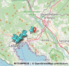 Mappa Via del Monte, 19135 La Spezia SP, Italia (3.85818)