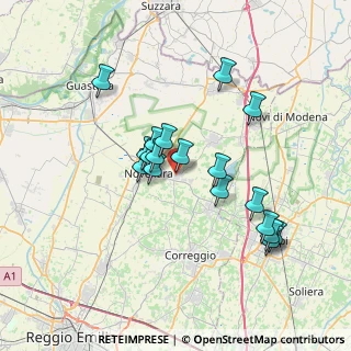 Mappa Via A. Zavaroni, 42012 Campagnola Emilia RE, Italia (6.33333)