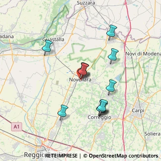 Mappa Via P. Togliatti, 42017 Novellara RE, Italia (6.65917)