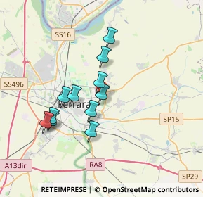 Mappa Via Mafalda Favero, 44123 Ferrara FE, Italia (3.04727)