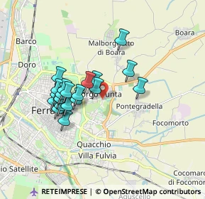 Mappa Via Mafalda Favero, 44123 Ferrara FE, Italia (1.491)