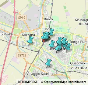 Mappa Via San Giacomo, 44122 Ferrara FE, Italia (1.11786)