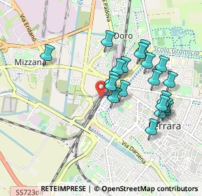 Mappa Via San Giacomo, 44122 Ferrara FE, Italia (0.8845)