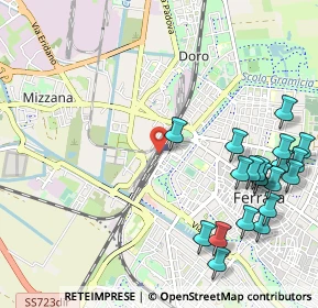 Mappa Via San Giacomo, 44122 Ferrara FE, Italia (1.3585)
