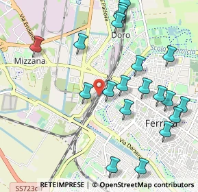 Mappa Via San Giacomo, 44122 Ferrara FE, Italia (1.1895)
