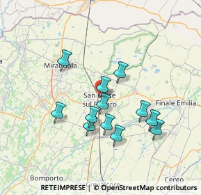 Mappa Via Molino, 41038 San Felice Sul Panaro MO, Italia (6.23833)