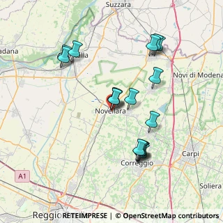 Mappa Via Papà Cervi, 42017 Novellara RE, Italia (7.27235)
