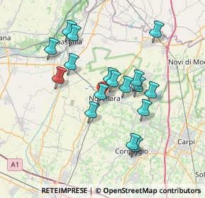 Mappa 42017 Novellara RE, Italia (6.45588)