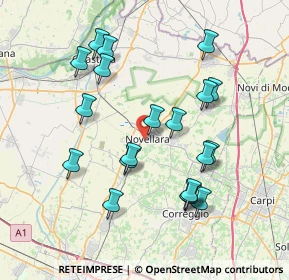 Mappa 42017 Novellara RE, Italia (7.589)