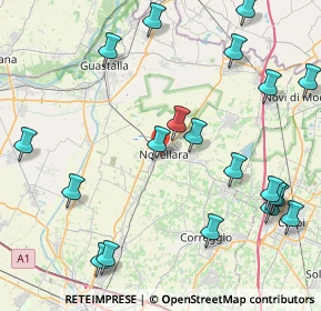 Mappa 42017 Novellara RE, Italia (10.513)