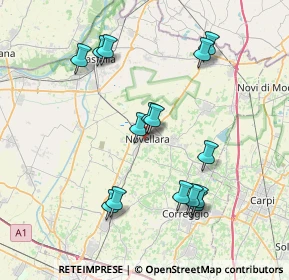 Mappa 42017 Novellara RE, Italia (7.682)